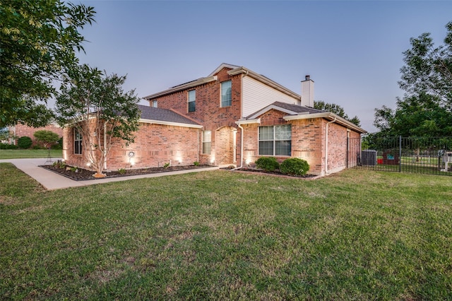 4430 Morning Star Ln, Midlothian, TX 76065 - view of front of property with brick siding and a chimney