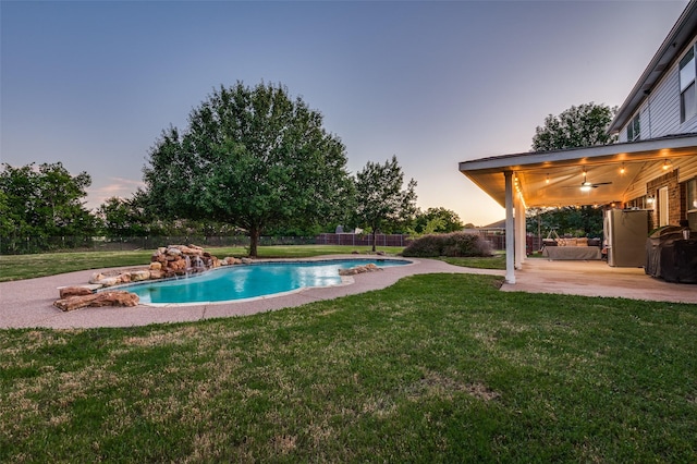 4430 Morning Star Ln, Midlothian, TX 76065 - view of pool featuring a patio and ceiling fan