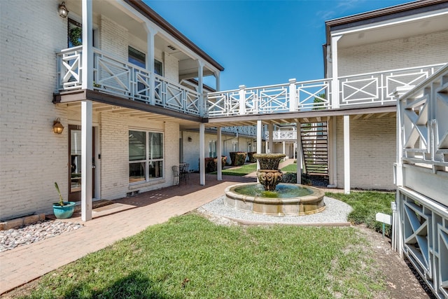 5927 E University Blvd Unit 217, Dallas, TX 75206 - view of yard featuring a patio area and stairway
