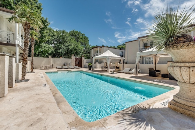 5927 E University Blvd Unit 217, Dallas, TX 75206 - view of swimming pool featuring a patio and a gazebo