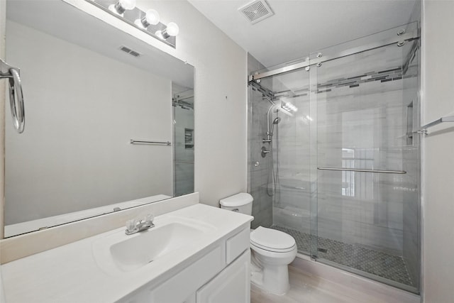 518 Hawthorne Dr, Murphy, TX 75094 - full bath featuring toilet, a shower stall, and vanity