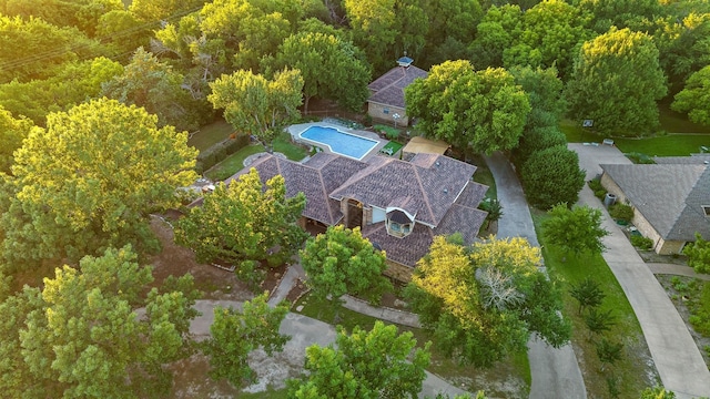 201 Split Rock Ter, Ovilla, TX 75154 - aerial view of property and surrounding area featuring a pool