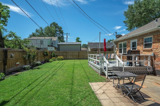 809 S Prairieville St, Athens, TX 75751 - view of yard featuring a patio area and a wooden deck