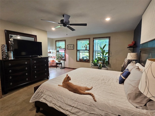 13597 County Road 35, Tyler, TX 75706 - carpeted bedroom with ceiling fan and recessed lighting