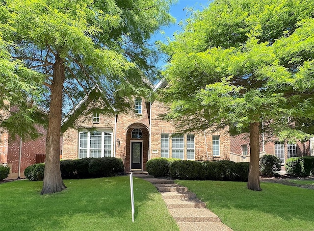 5973 Country View Ln, Frisco, TX 75036 - view of front of property with a front yard and brick siding
