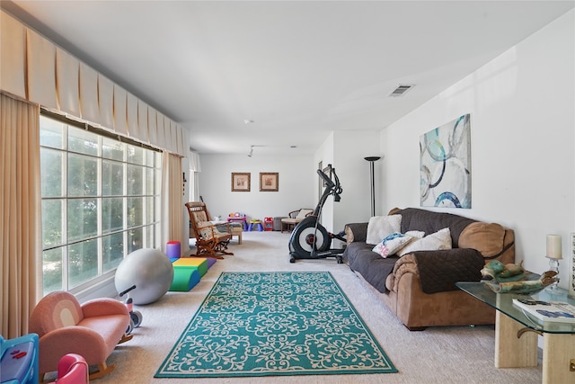 3720 Wharton Dr, Fort Worth, TX 76133 - carpeted living area with healthy amount of natural light
