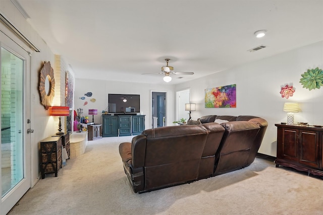 3720 Wharton Dr, Fort Worth, TX 76133 - living area with carpet and a ceiling fan