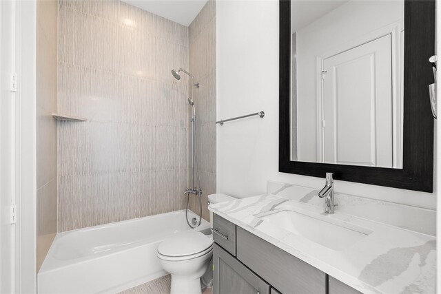 201 Carroll St, Fort Worth, TX 76107 - bathroom featuring vanity, washtub / shower combination, and toilet