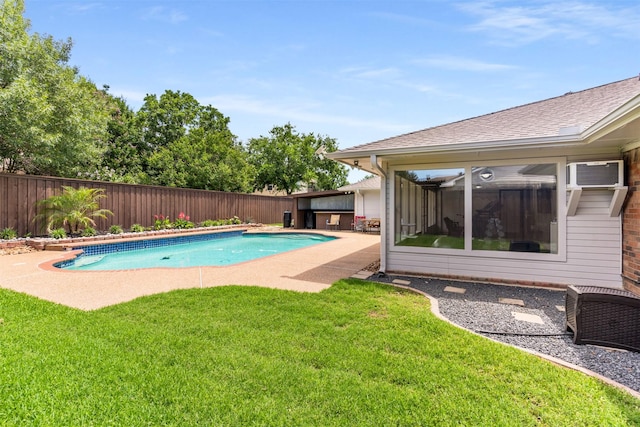 529 Doubletree Dr, Highland Village, TX 75077 - view of swimming pool with a wall mounted AC