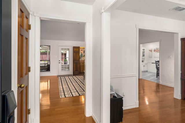 529 Doubletree Dr, Highland Village, TX 75077 - hallway featuring wood finished floors and baseboards