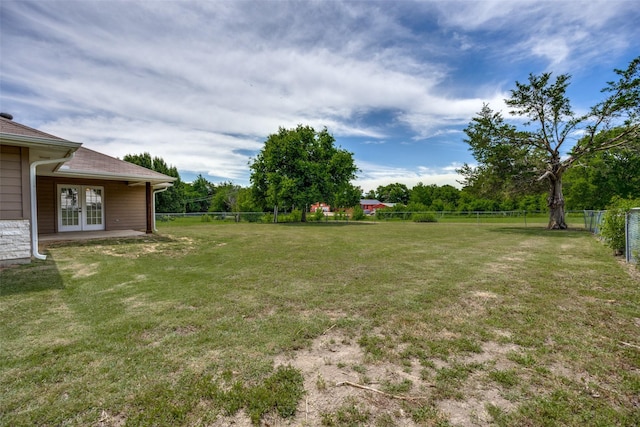 505 W Thomas St, Leonard, TX 75452 - view of yard with french doors