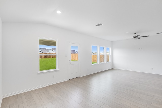 1932 Coleto Rd, Crandall, TX 75114 - empty room with a ceiling fan, light wood-type flooring, baseboards, and recessed lighting