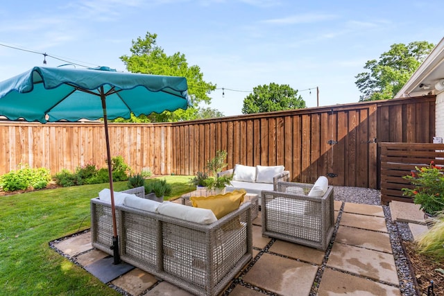 1236 Richland Oaks Dr, Richardson, TX 75081 - view of patio / terrace featuring outdoor lounge area