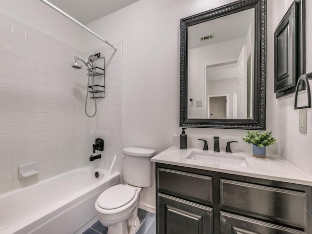 750 Pulitzer Ln, Allen, TX 75002 - full bathroom featuring toilet, vanity, and shower / bath combination
