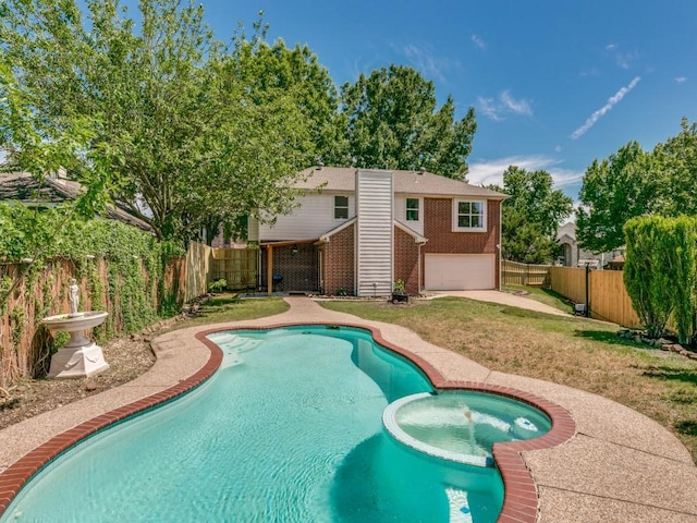 750 Pulitzer Ln, Allen, TX 75002 - view of pool featuring a pool with connected hot tub and a patio area
