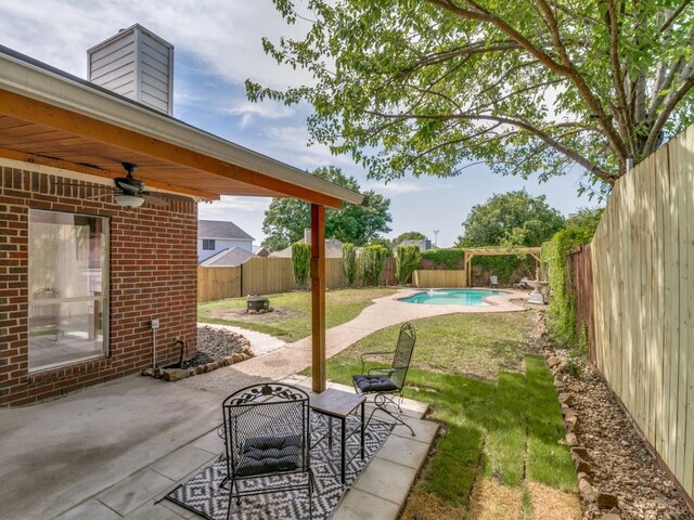 750 Pulitzer Ln, Allen, TX 75002 - view of patio with ceiling fan