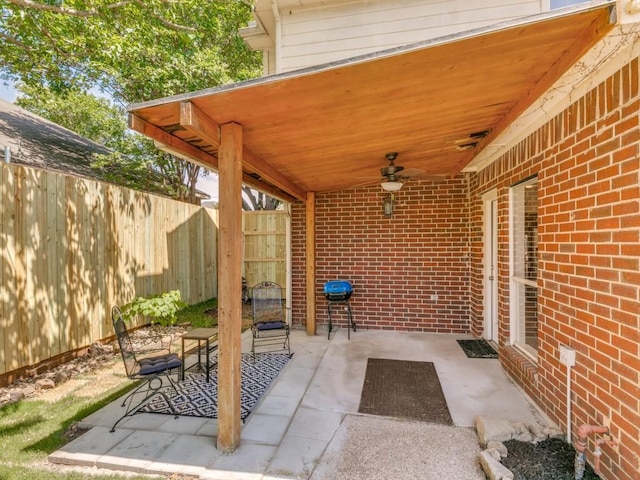 750 Pulitzer Ln, Allen, TX 75002 - view of patio with a ceiling fan