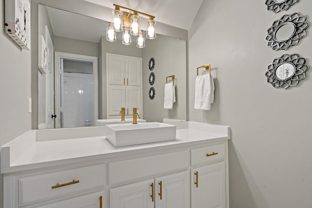 1912 White Oak Rd, Mckinney, TX 75072 - bathroom with vanity and tiled shower