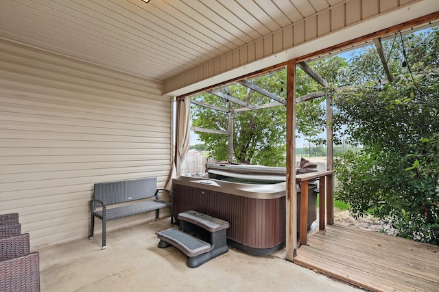 3512 Hornbeam St, Denton, TX 76226 - sunroom with a hot tub