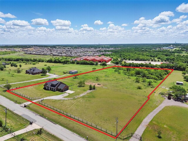 1225 County Road 1021, Burleson, TX 76028 - view of rural area featuring property boundaries highlighted