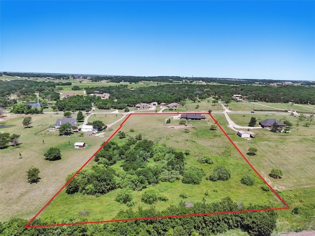 1225 County Road 1021, Burleson, TX 76028 - overview of rural landscape featuring property boundaries highlighted
