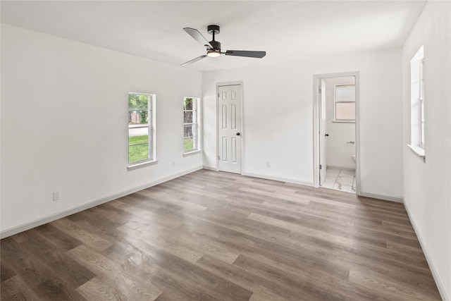 3812 David Ln, Forest Hill, TX 76119 - spare room featuring wood finished floors, ceiling fan, and baseboards