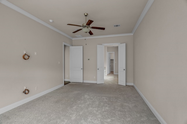 7819 Uxbridge Dr, Irving, TX 75063 - unfurnished bedroom with crown molding, carpet, baseboards, and a ceiling fan