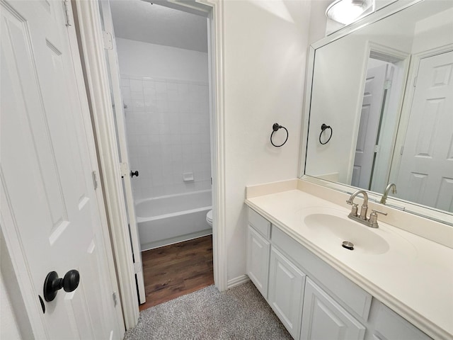 6029 Bellaire Dr, Benbrook, TX 76132 - full bath with vanity and bathing tub / shower combination