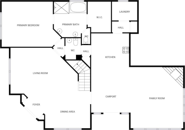 6029 Bellaire Dr, Benbrook, TX 76132 - view of floor plan / room layout