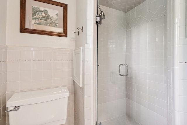 1113 Stanley St, Denton, TX 76201 - full bath with tile walls, a stall shower, and toilet