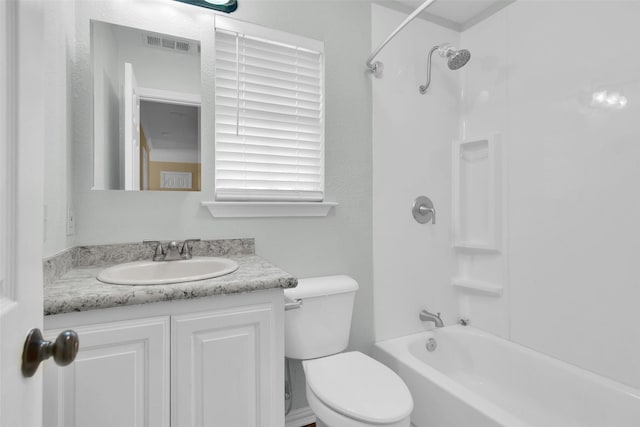 312 W Young St, Howe, TX 75459 - bathroom featuring toilet, vanity, and shower / tub combination