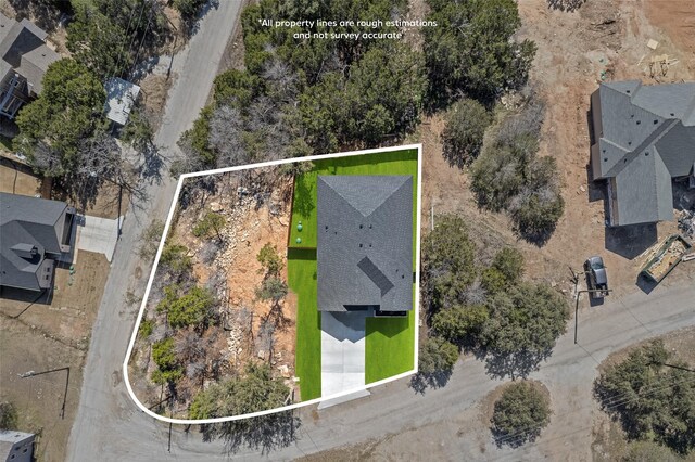 2325 Neches St, Granbury, TX 76048 - aerial overview of property's location featuring property boundaries highlighted