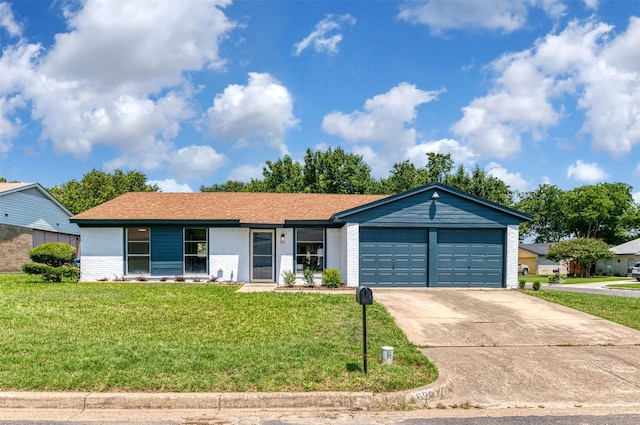 620 Admiralty Way, Fort Worth, TX 76108 - ranch-style house featuring a garage, brick siding, a front lawn, and concrete driveway