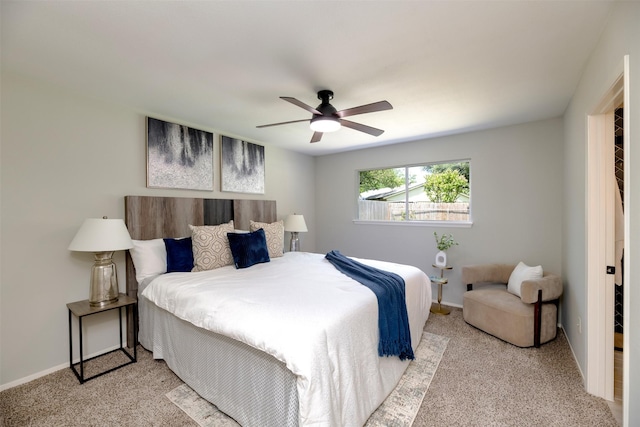620 Admiralty Way, Fort Worth, TX 76108 - bedroom with light carpet, baseboards, and ceiling fan
