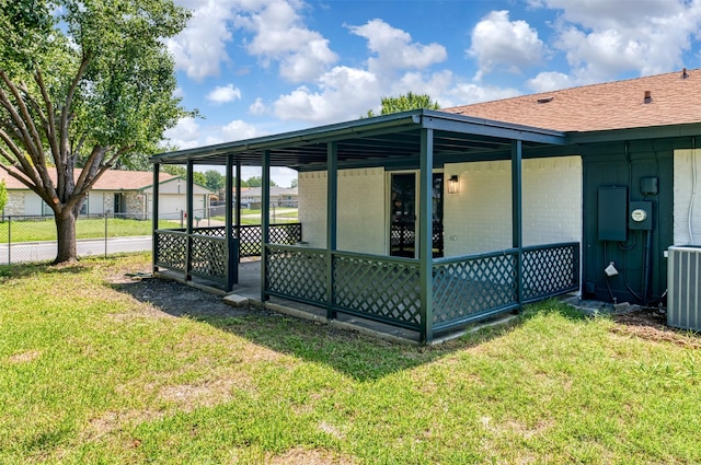 620 Admiralty Way, Fort Worth, TX 76108 - back of house with central AC unit and brick siding