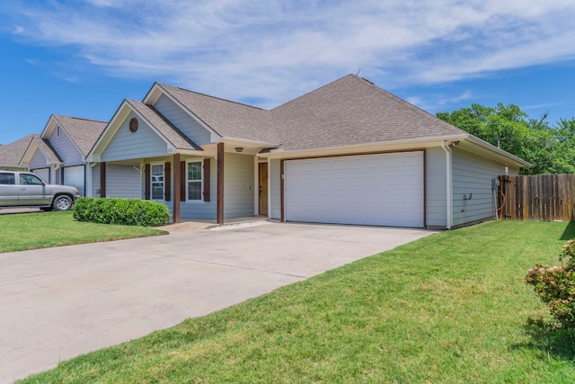 232 Lovers Path Dr, Springtown, TX 76082 - view of front of house featuring a garage, concrete driveway, and roof with shingles