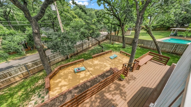 120 Oak Hollow Ct S, Azle, TX 76020 - wooden deck with view of wooded area