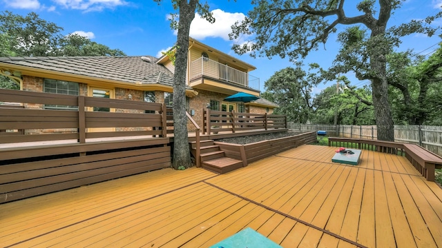 120 Oak Hollow Ct S, Azle, TX 76020 - deck featuring a fenced backyard