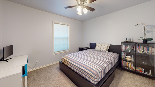 2801 Hereford Rd, Denton, TX 76210 - bedroom featuring carpet, baseboards, and a ceiling fan