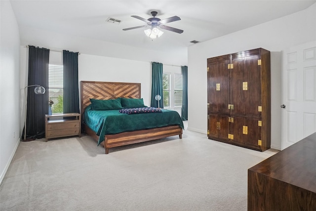 4028 Burwood Dr, Fort Worth, TX 76262 - bedroom featuring light carpet, baseboards, and ceiling fan