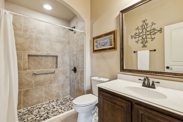 4328 Waterstone Rd, Fort Worth, TX 76244 - full bath with vanity, toilet, and tiled shower