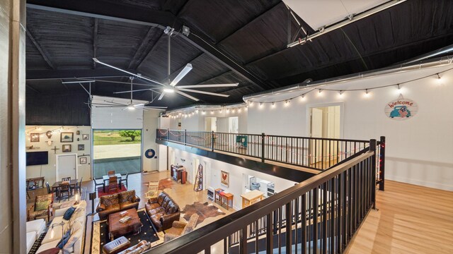 TBD Vz County Road 4418, Canton, TX 75103 - hallway with wood finished floors, rail lighting, and baseboards