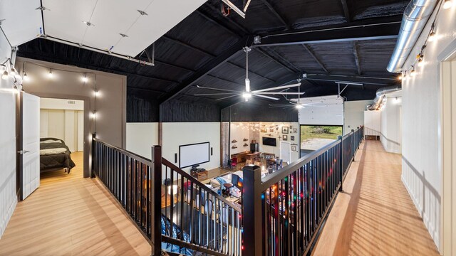 TBD Vz County Road 4418, Canton, TX 75103 - corridor with wood finished floors, lofted ceiling, and an upstairs landing