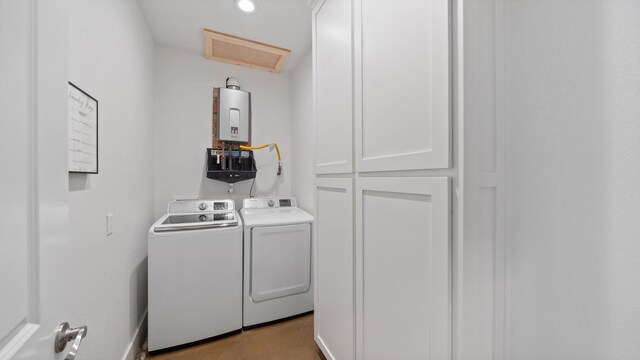 TBD Vz County Road 4418, Canton, TX 75103 - washroom featuring separate washer and dryer, recessed lighting, and tankless water heater