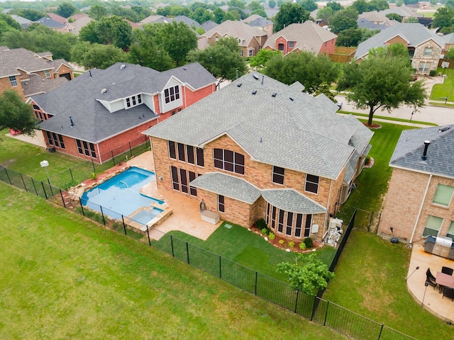 10205 Fairway Vista Dr, Rowlett, TX 75089 - aerial view of residential area featuring a pool