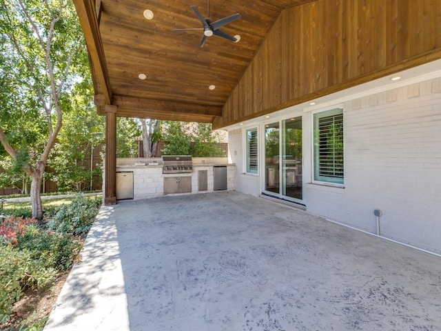 4432 Willow Ln, Dallas, TX 75244 - view of patio / terrace featuring a ceiling fan