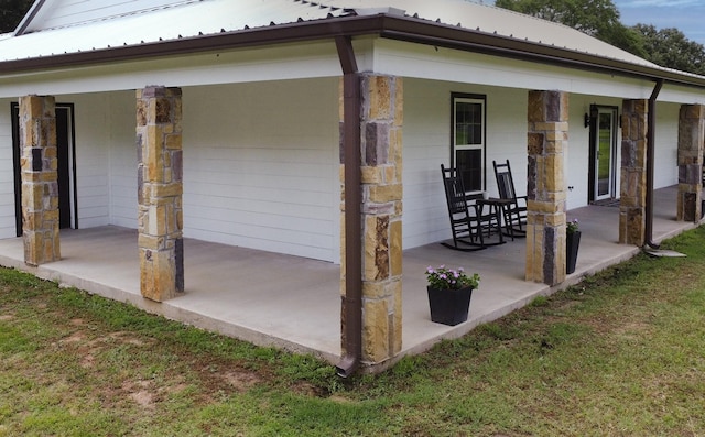 632 County Road 1952, Yantis, TX 75497 - view of covered porch