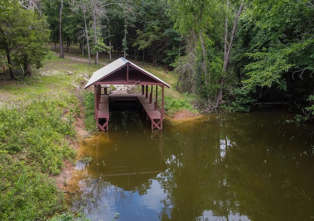 632 County Road 1952, Yantis, TX 75497 - dock featuring a wooded view and a water view
