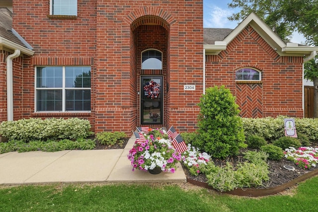2304 Ranch House Dr, Denton, TX 76210 - view of exterior entry with brick siding