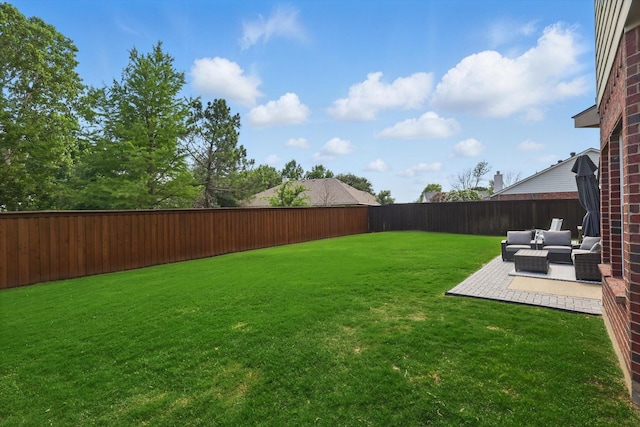 2304 Ranch House Dr, Denton, TX 76210 - view of yard with a patio and outdoor lounge area
